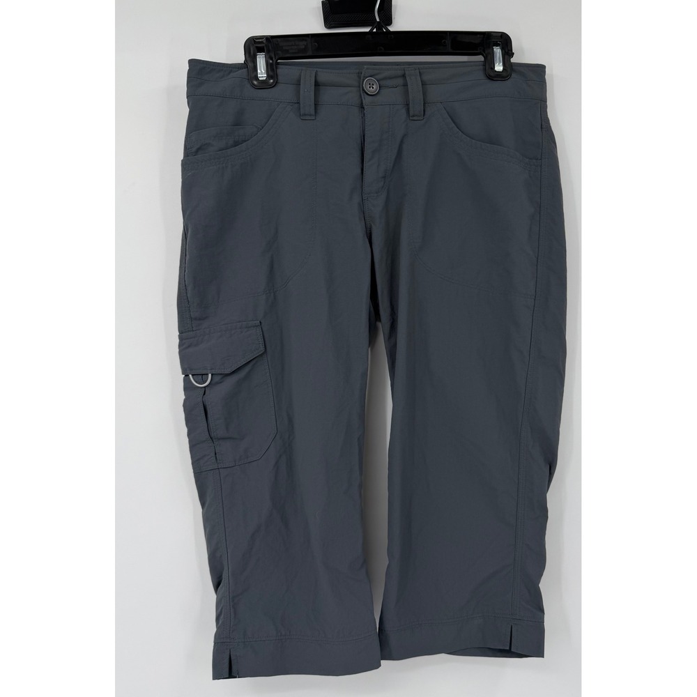 Mountain Hardwear Womens Dynama Cargo Capri Pants Gray‎ Size 6/38 Hiking Outdoor
